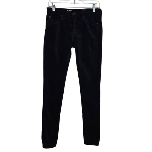 AG Adriano Goldschmied  The Legging Super Skinny Ankle Pants 27 R Black Velvet - Picture 1 of 6